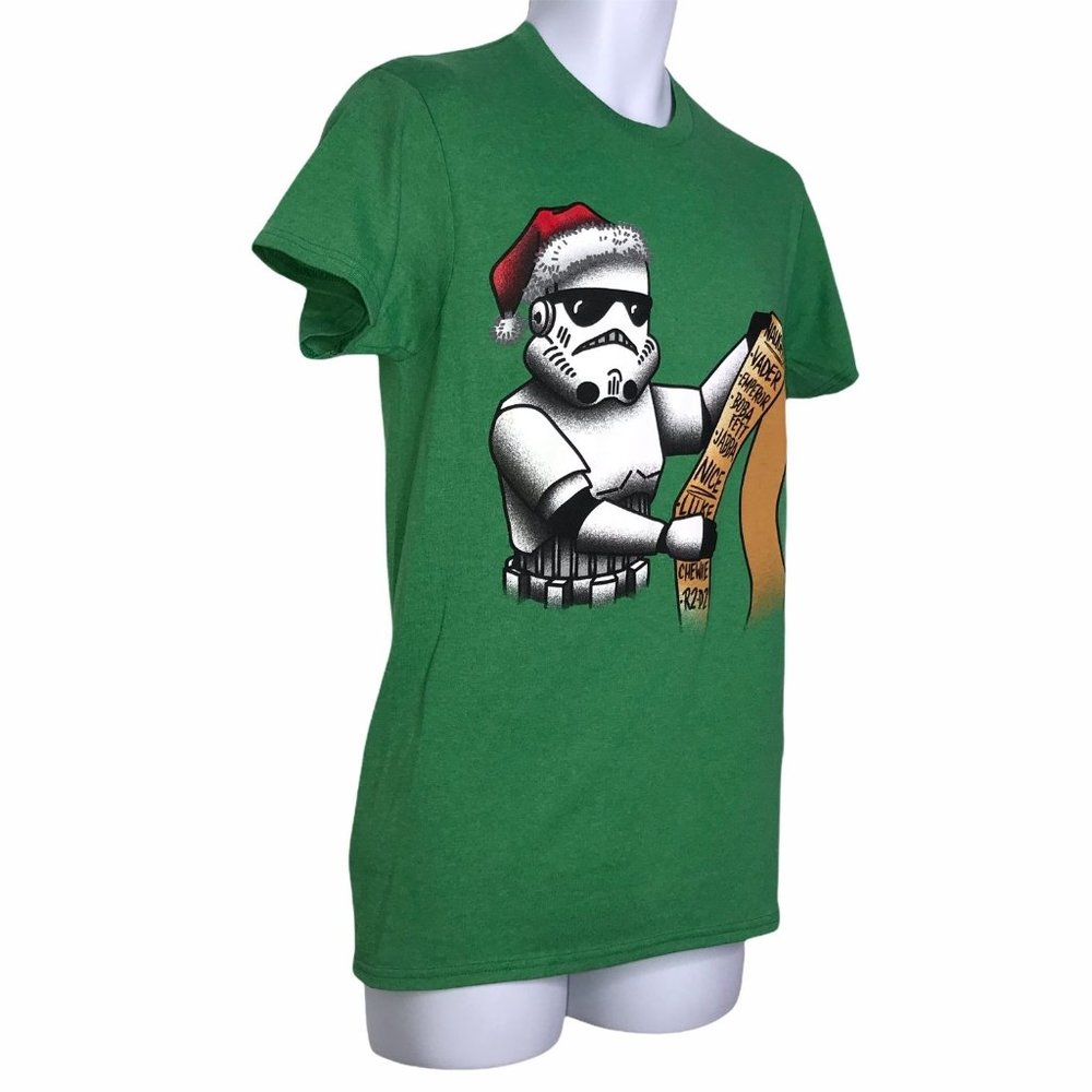 NWT Delta Star Wars Santa Clone Trooper Checking List Christmas Tee S - Picture 4 of 8